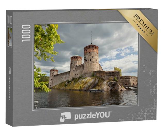 Puzzle 1000 Teile „Imposante Burg Olavinlinna, Savonlinna, Finnland“