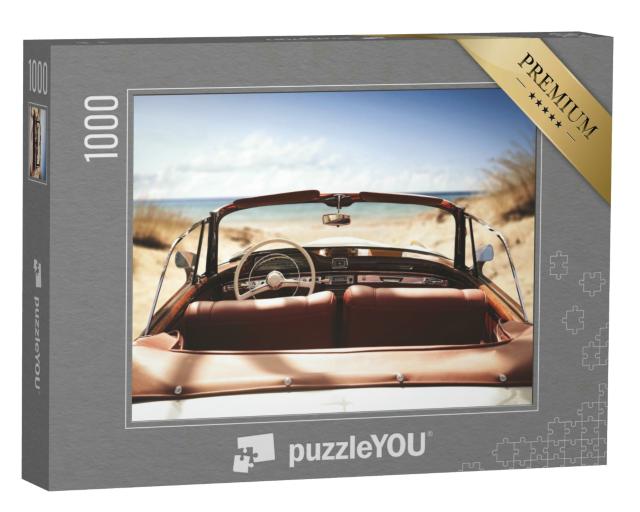Puzzle 1000 Teile „Ein Auto am Strand zur Sommerzeit“