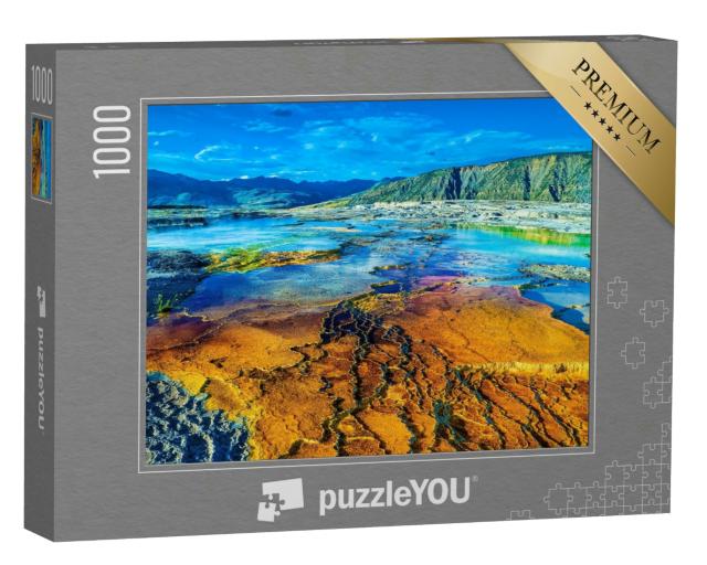 Puzzle 1000 Teile „Yellowstone-Nationalpark und Mammoth Hot Springs“