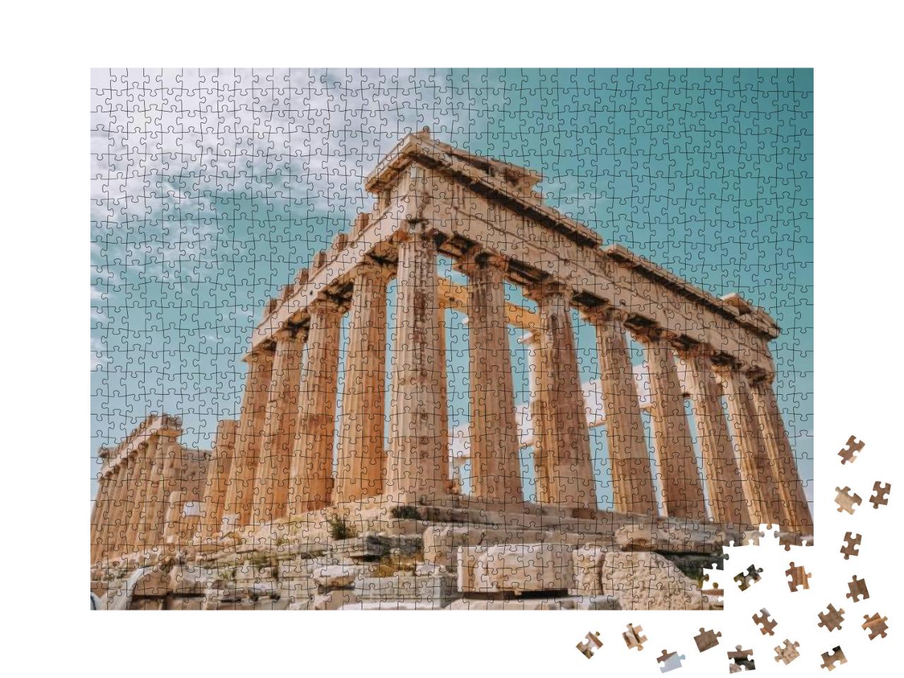 Puzzle 1000 Teile „Parthenon als ehemaliger Tempel auf der Akropolis, Athen“