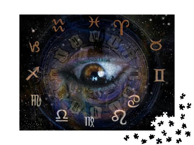 Puzzle 1000 Teile „Astrologie, zwölf Tierkreiszeichen“