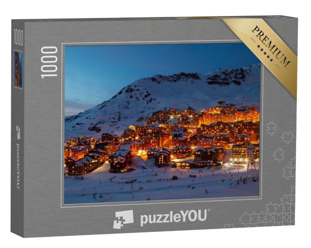 Puzzle 1000 Teile „Winterliches Val Thorens in den Alpen Frankreichs“