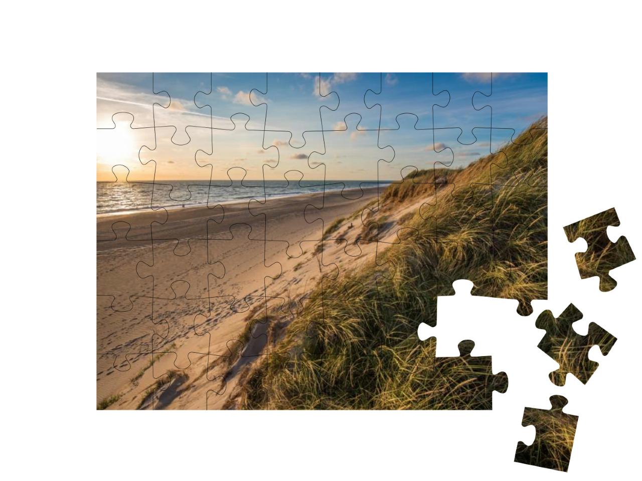 Puzzle 48 Teile „Nordseestrand, Küste Jütlands, Dänemark“