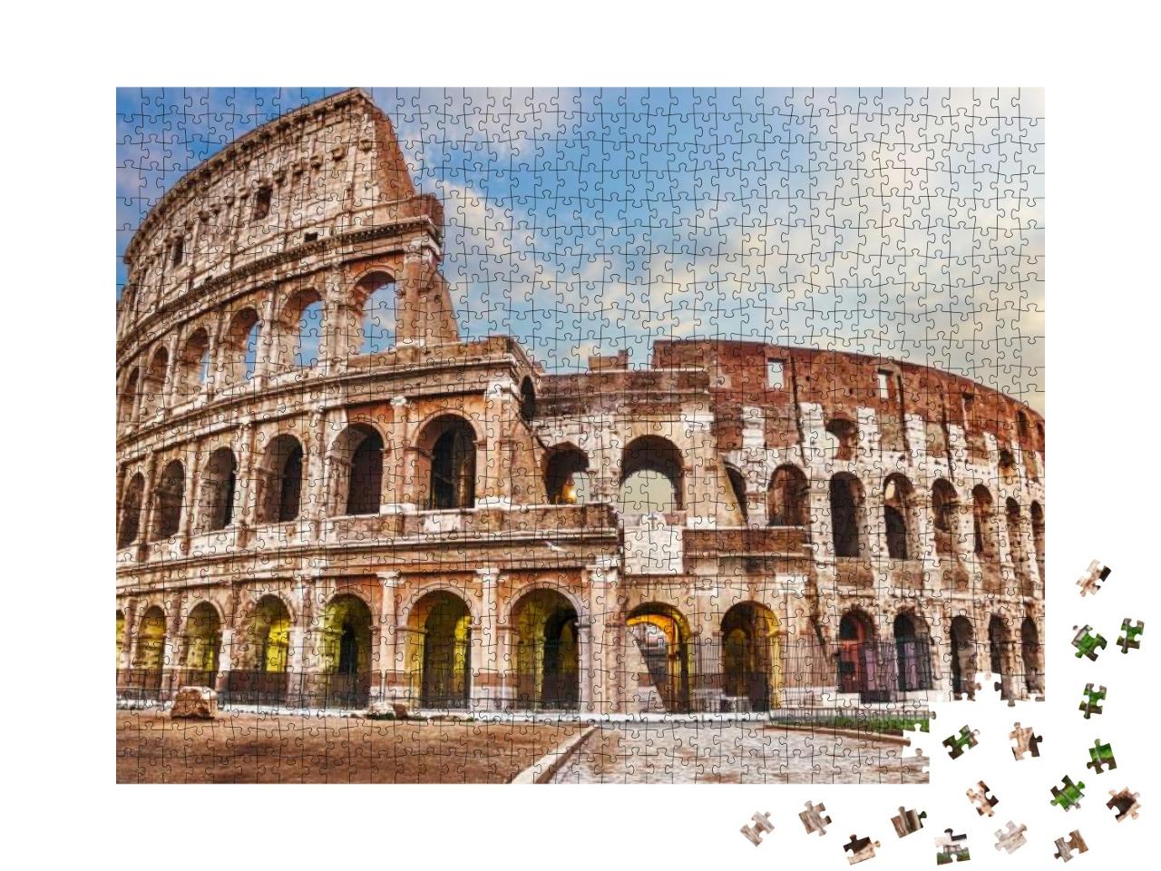 Puzzle 1000 Teile „Römisches Kolosseum unter den Wolken“