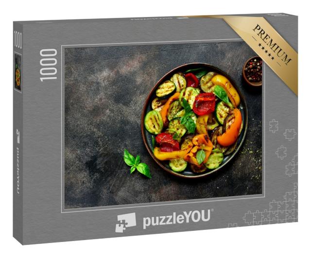Puzzle 1000 Teile „Gegrilltes Gemüse mit Basilikum“