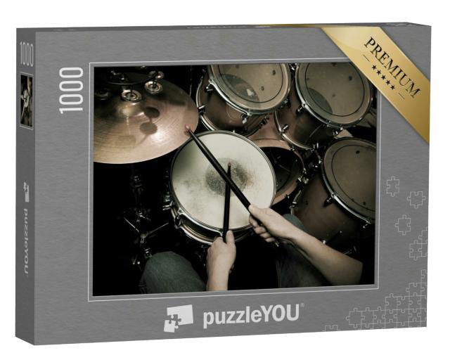Puzzle 1000 Teile „Schlagzeuger in Aktion, Nahaufnahme“