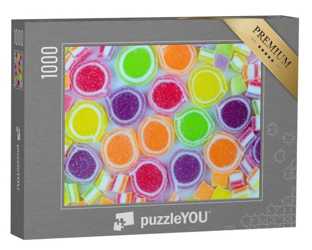 Puzzle 1000 Teile „Zuckersüß: saftige bunte Gelee-Bonbons“