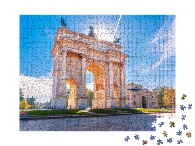 Puzzle 1000 Teile „Bogen des Friedens, Arco della Pace, Mailand, Italien“