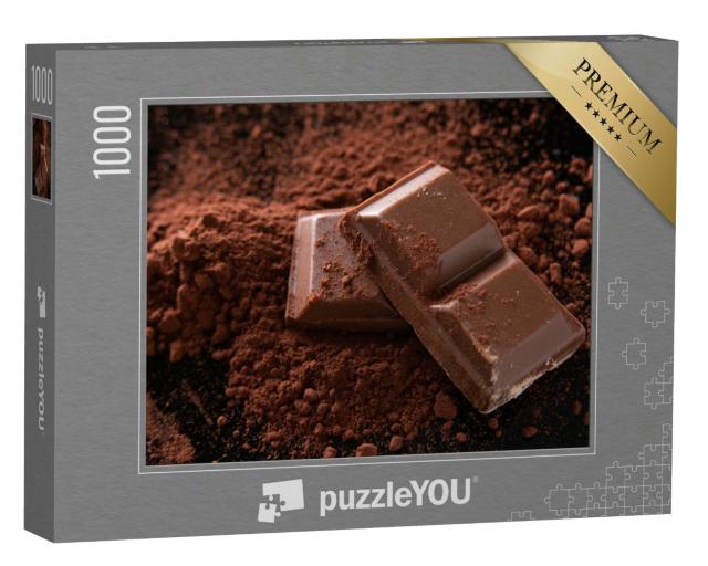 Puzzle 1000 Teile „Schokolade und Kakaopulver“