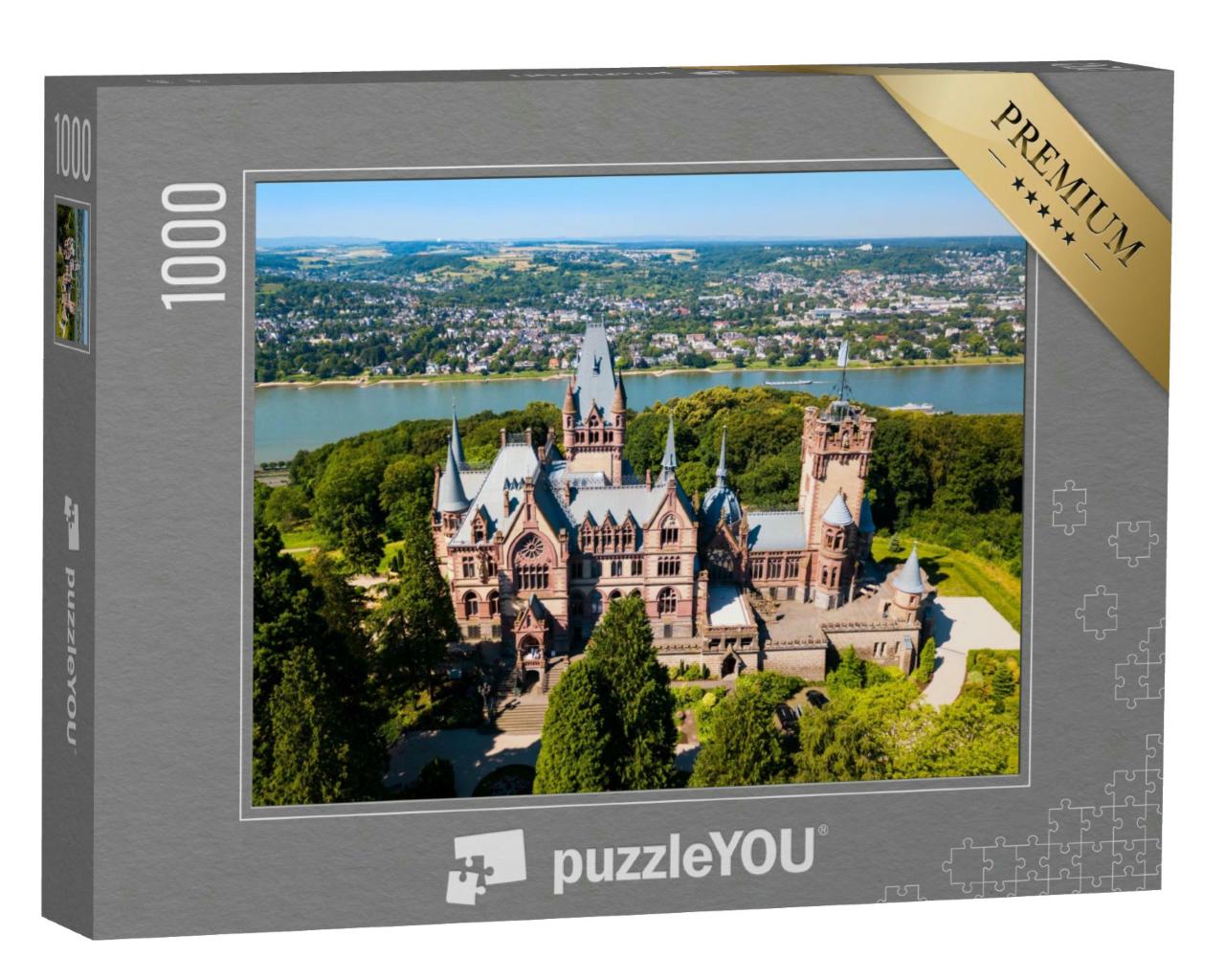 Puzzle 1000 Teile „Schloss Drachenburg nahe Bonn in Königswinter am Rhein, Deutschland“