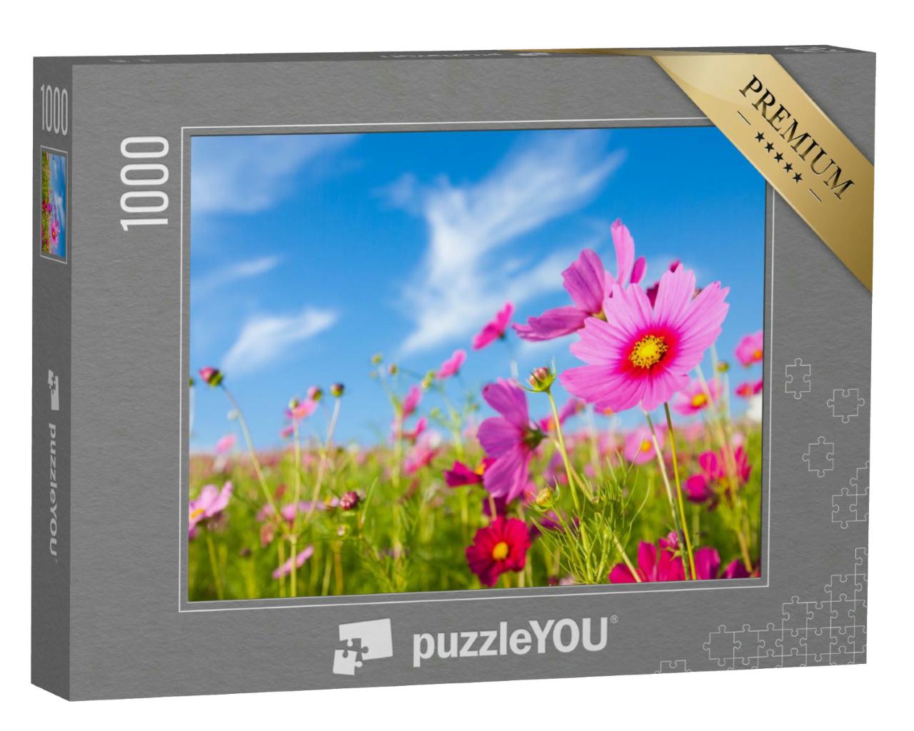 Puzzle 1000 Teile „Blühende Cosmea-Wiese“