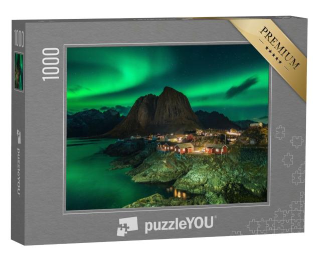 Puzzle 1000 Teile „Wunderschöne Nordlichter in Norwegen“