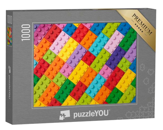 Puzzle 1000 Teile „Muster aus bunten Kunststoffbausteinen“
