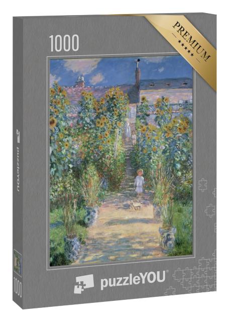Puzzle 1000 Teile „Der Garten des Künstlers in Vetheuil, Claude Monet 1880“