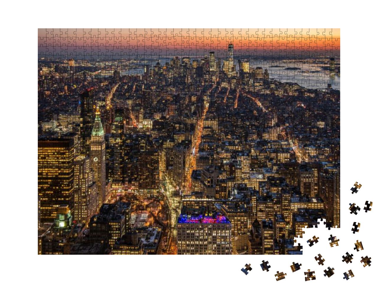 Puzzle 1000 Teile „Skyline-Ansicht von Manhattan“