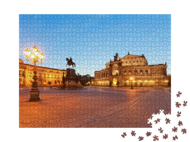 Puzzle 1000 Teile „Dresdner Semperoper in der Atmosphäre des Morgens“