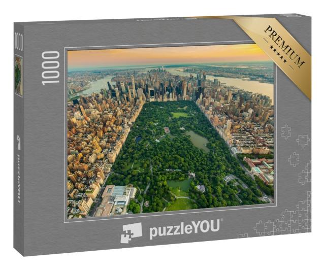 Puzzle 1000 Teile „Luftaufnahme von Manhatten und Central Park, New York“
