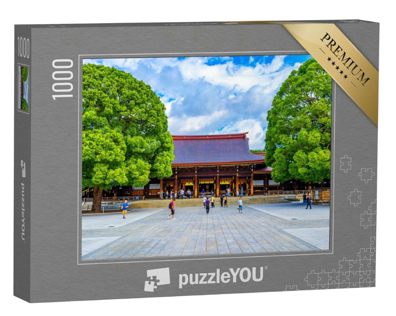 Puzzle 1000 Teile „Der Mejii-Jingu-Schrein: Sehenswürdigkeit in Shibuya, Tokio“