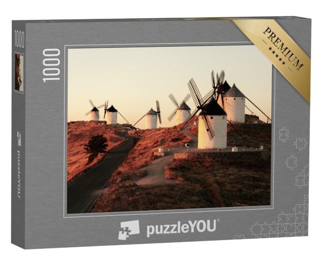 Puzzle 1000 Teile „Die Windmühlen von Consuegra, Kastilien-La Mancha, Spanien“