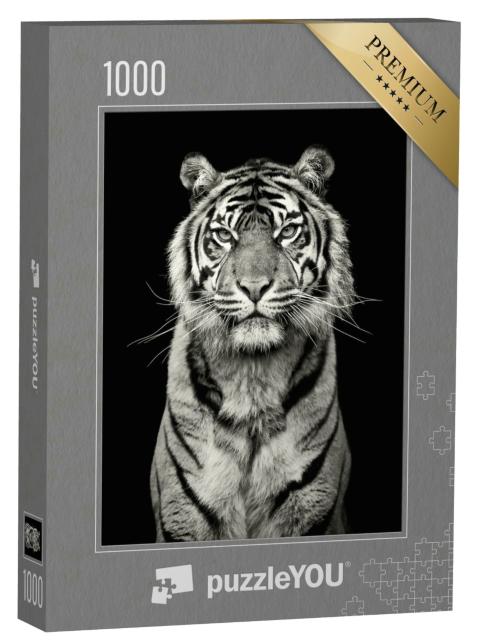 Puzzle 1000 Teile „Auge in Auge mit einem Tiger“