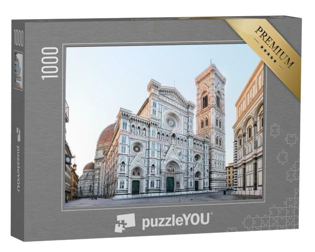 Puzzle 1000 Teile „Sonnenaufgang über der Kathedrale Santa Maria del Fiore in Florenz“