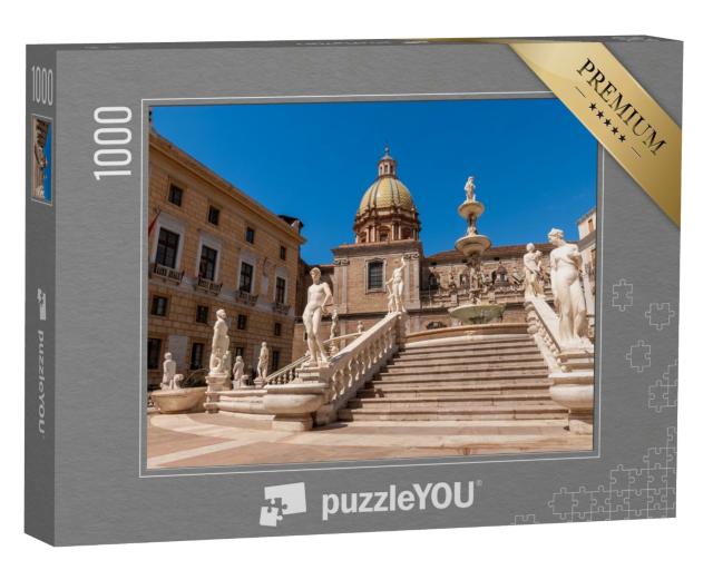 Puzzle 1000 Teile „Fontana Pretoria auf der Piazza Pretoria in Palermo, Sizilien“