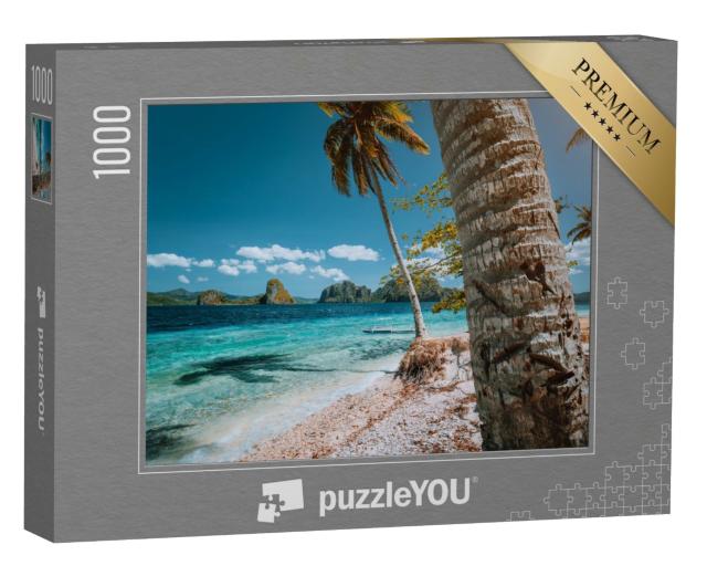 Puzzle 1000 Teile „Wunderschöner Palmenstrand auf den Philippinen“