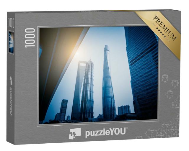 Puzzle 1000 Teile „Shanghai World Financial Center und Jin Mao Tower“