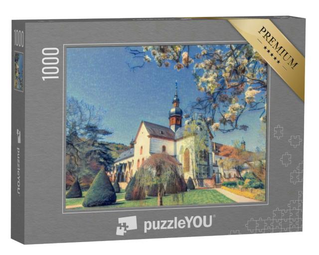 Puzzle 1000 Teile „im Stil von Paul-Cezanne - Klosterarchitektur in Europa - Puzzle-Kollektion Künstler & Gemälde“