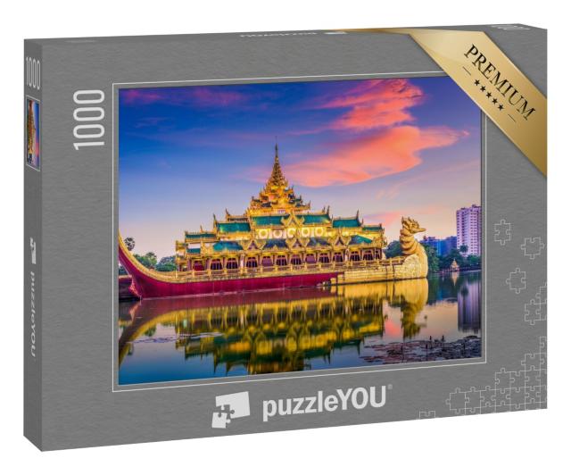 Puzzle 1000 Teile „Wunderschöner Karaweik Palast, Yangon“