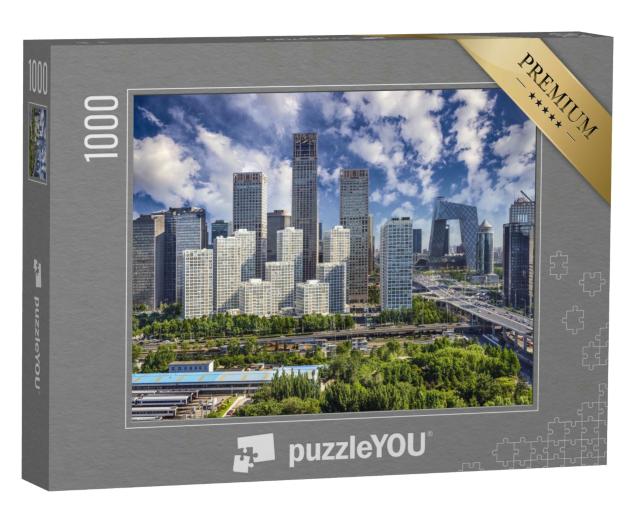 Puzzle 1000 Teile „Stadtbild des Finanzdistrikts in Peking, China “