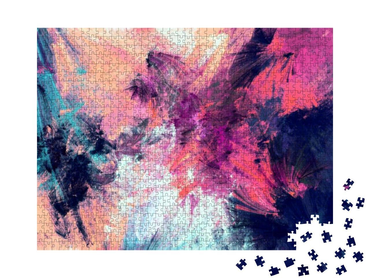 Puzzle 1000 Teile „Feuerwerk - abstrakte Malerei“
