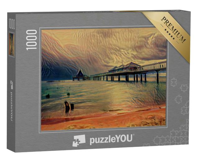Puzzle 1000 Teile „im Stil von Edvard Munch, Der Schrei - Insel Usedom - Puzzle-Kollektion Künstler & Gemälde“