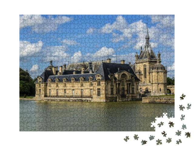 Puzzle 1000 Teile „Schloss Chantilly von 1560, Oise, Picardie, Frankreich“