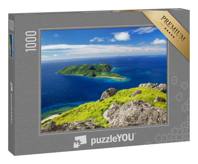 Puzzle 1000 Teile „Blick auf Insel Kuata vom Vulkan Vatuvula, Yasawa-Inseln, Fidschi“