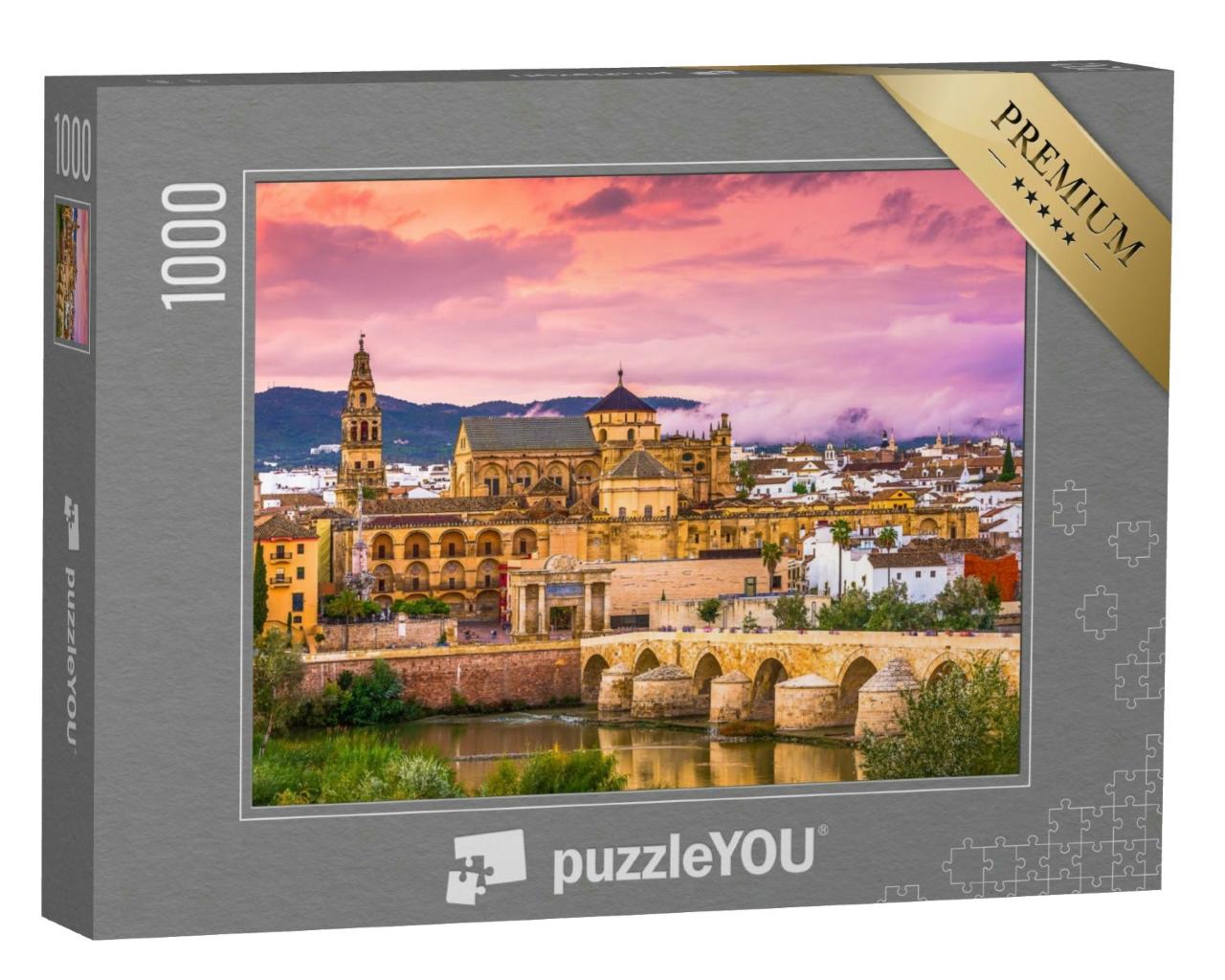 Puzzle 1000 Teile „Cordoba, Spanien an der Moschee-Kathedrale und der römischen Brücke“