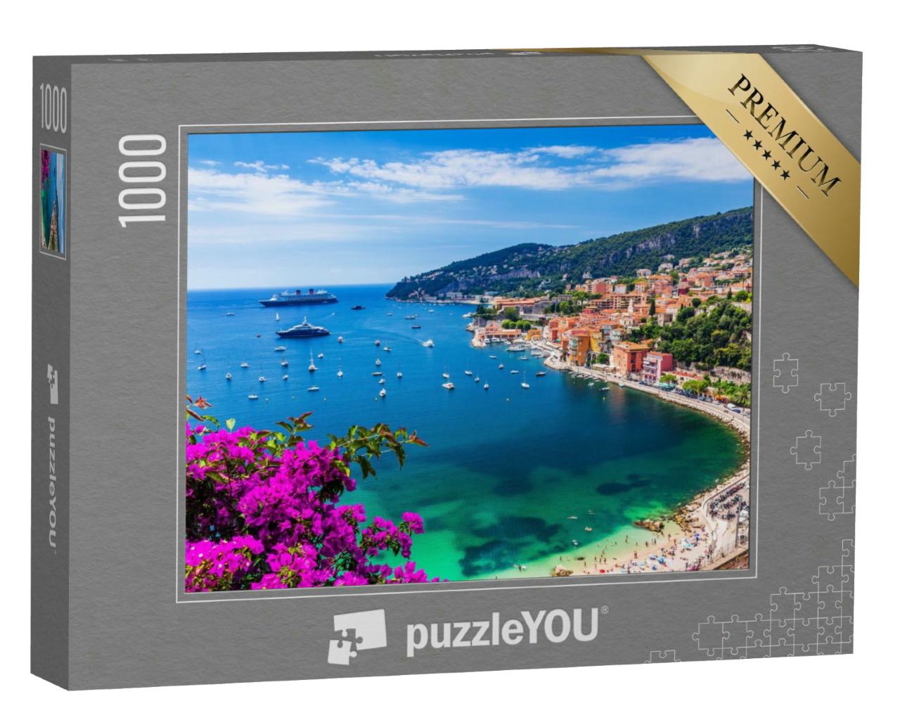Puzzle 1000 Teile „Villefranche sur Mer, Frankreich, Küstenstadt an der französischen Riviera“