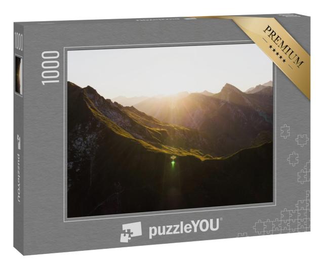 Puzzle 1000 Teile „Alpenpanorama in goldenem Sonnenlicht, Österreich“