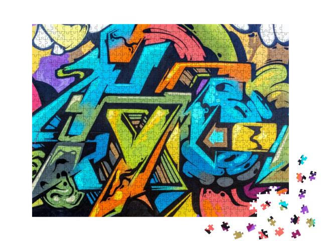 Puzzle 1000 Teile „Under Ground Art als Abstrakte Graffiti Kunst“