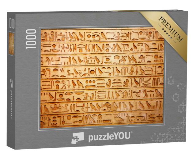 Puzzle 1000 Teile „Altägyptische Hieroglyphen in Stein geritzt“