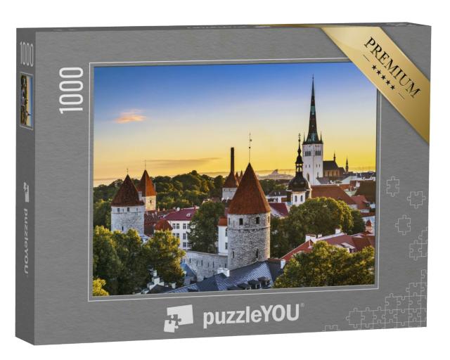 Puzzle 1000 Teile „Blick auf die Altstadt von Tallinn, Estland“