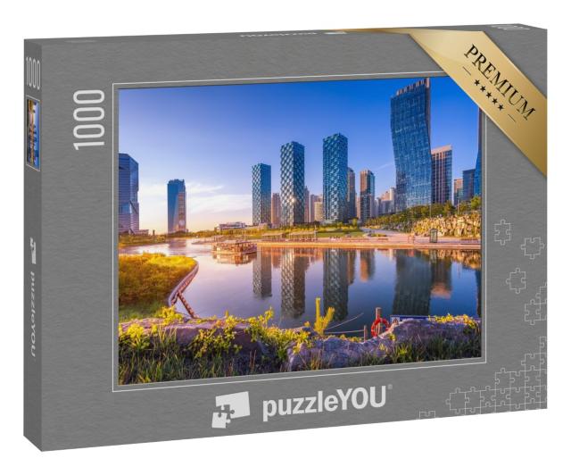 Puzzle 1000 Teile „Central Park in Songdo City, Seoul“