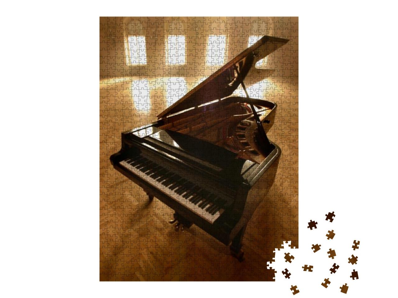Puzzle 1000 Teile „Flügel im Konzertsaal“