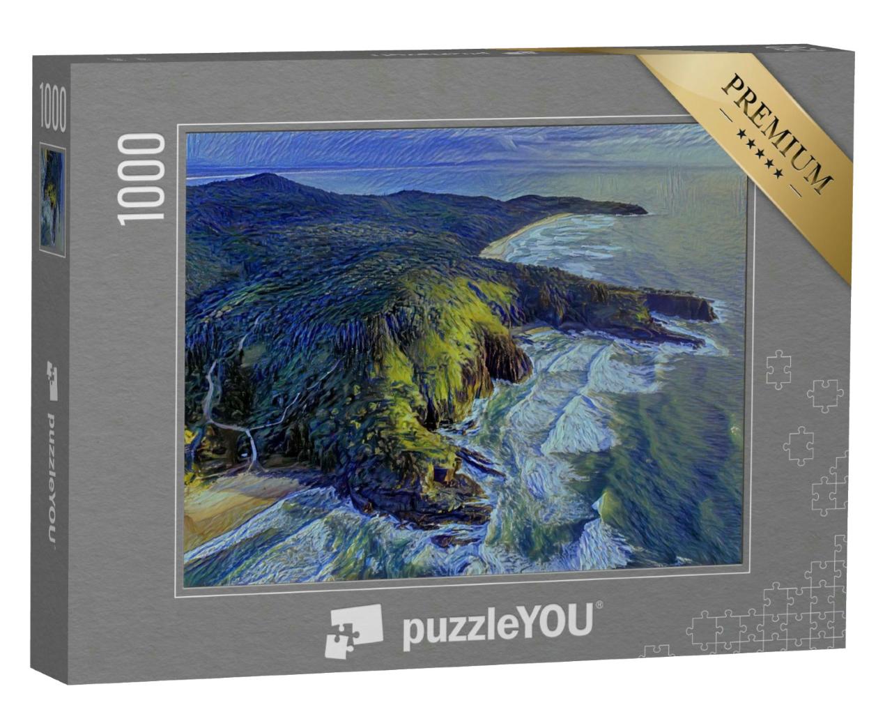 Puzzle 1000 Teile „im Kunst-Stil von van Gogh, Sternennacht - Noosa Nationalpark - Puzzle-Kollektion Künstler & Gemälde“