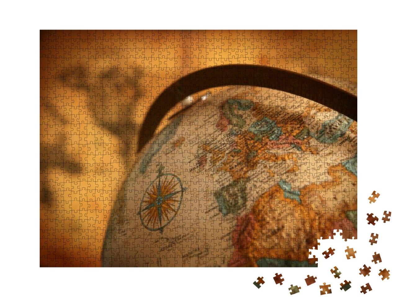 Puzzle 1000 Teile „Europa auf einem Globus“