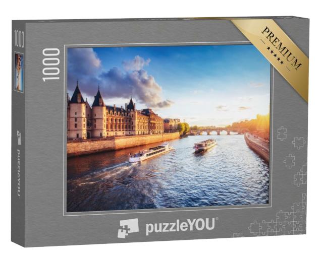 Puzzle 1000 Teile „Sonnenuntergang über der Île de la Cité in Paris“