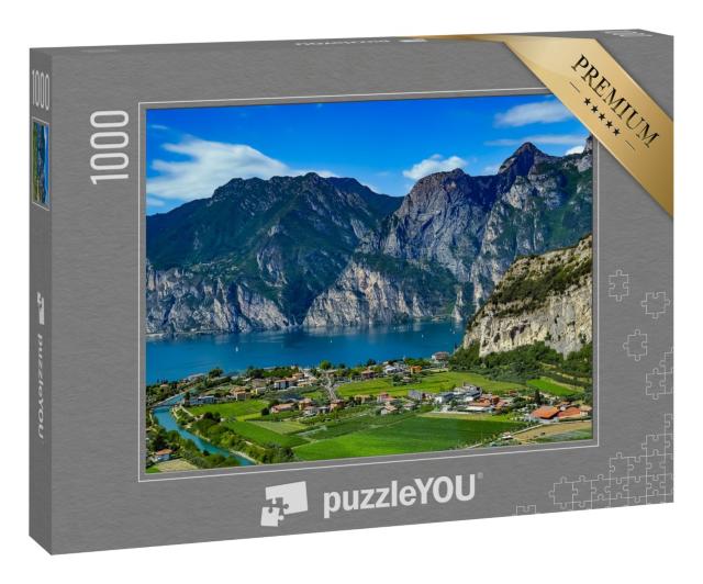 Puzzle 1000 Teile „Beeindruckendes Bergpanorama am Gardasee, Italien“