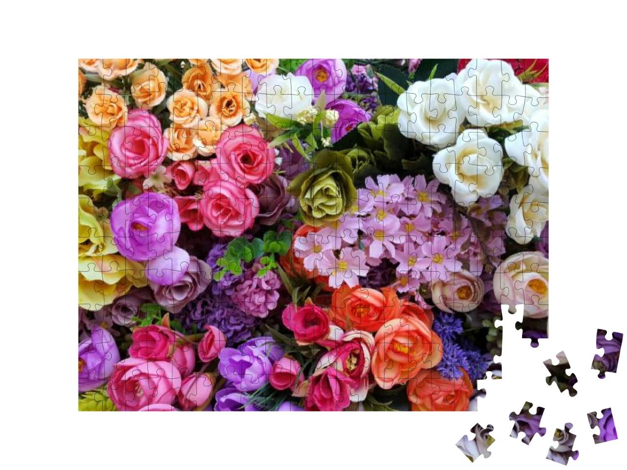 Puzzle 200 Teile „Ein wunderschönes Blütenmeer“
