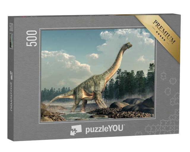 Puzzle 500 Teile „Brachiosaurus, ein riesiger Sauropoden-Dinosaurier“
