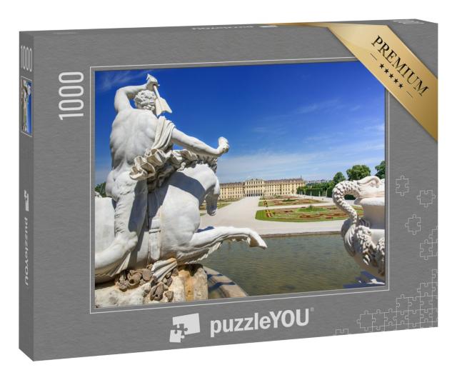 Puzzle 1000 Teile „Neptunbrunnen und Schloss Schönbrunn in Wien“